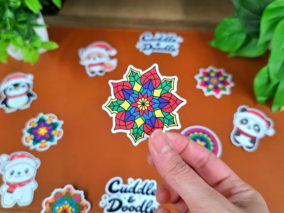 Filipino Christmas Parol Lantern Stickers - Glossy Vinyl,