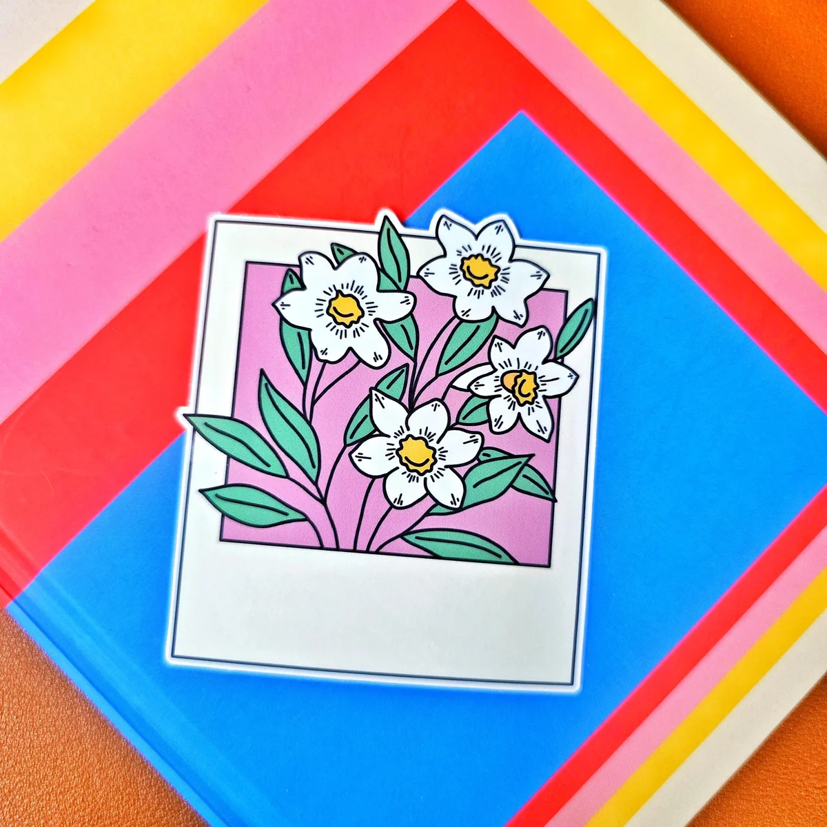 Daffodil Polaroid Sticker