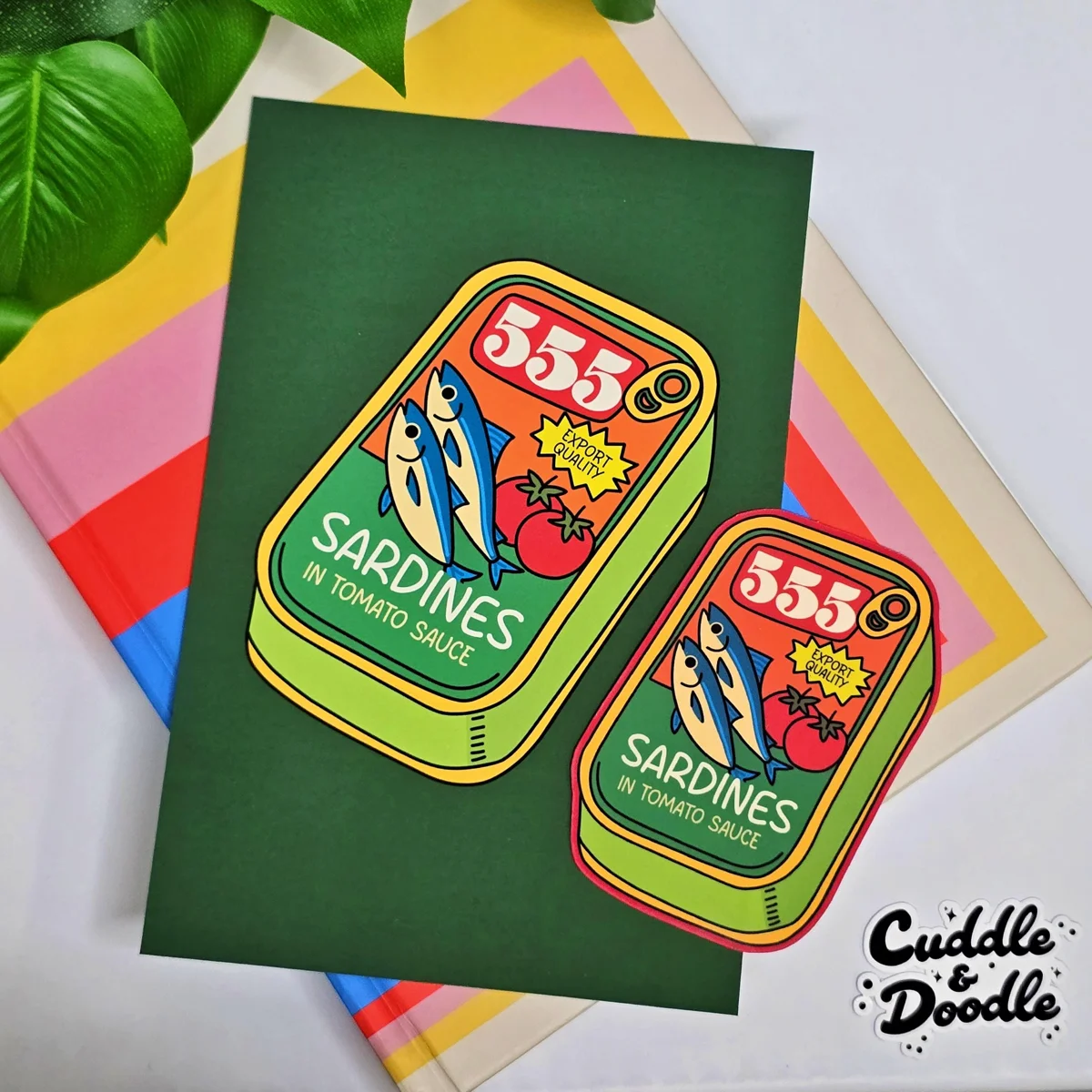 Filipino Sardines Art Print & Sticker Set