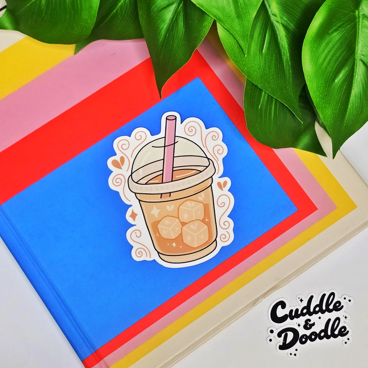 Cute Iced Coffee Vinyl Sticker