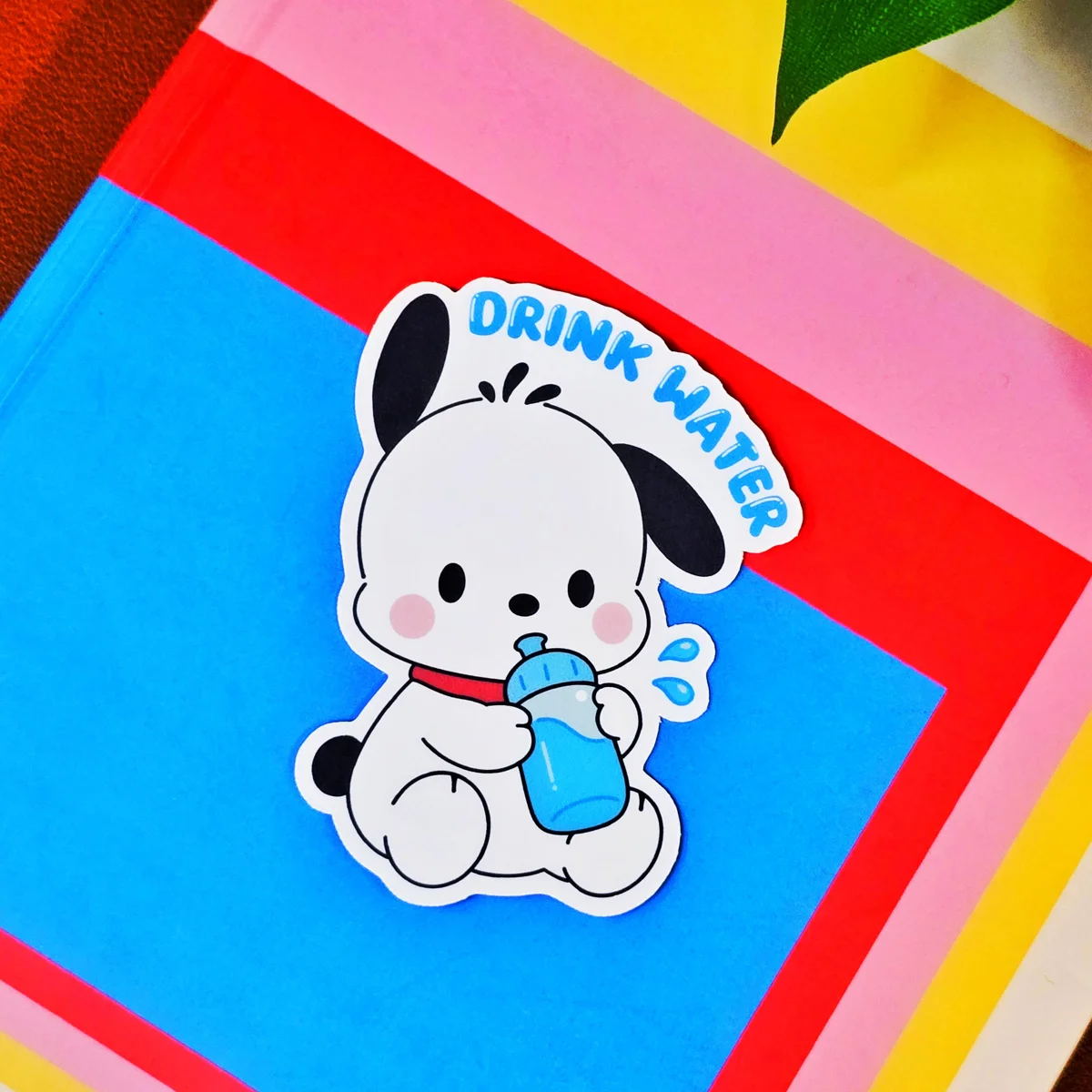 Drink Water Dog Sticker