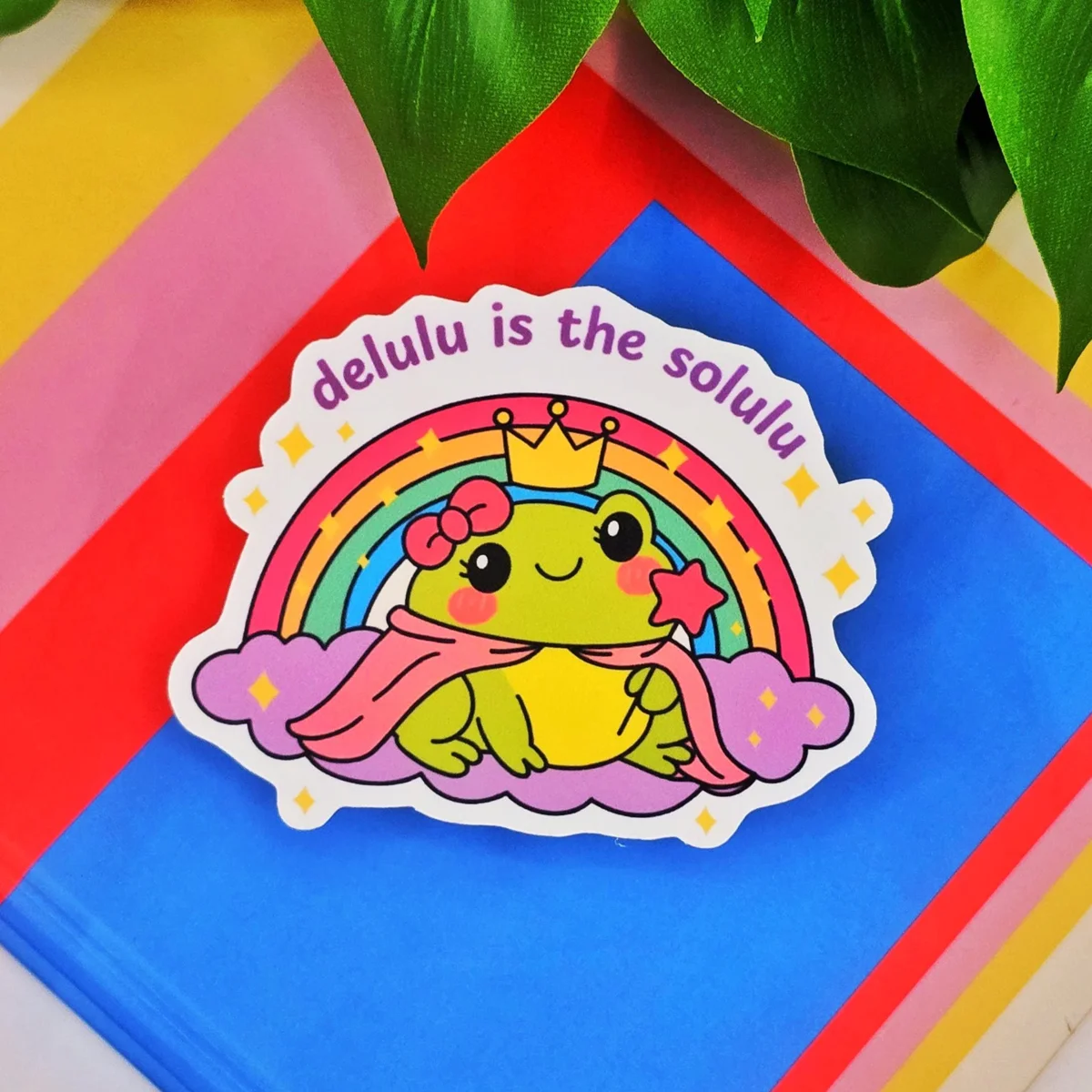 Delulu Frog Sticker