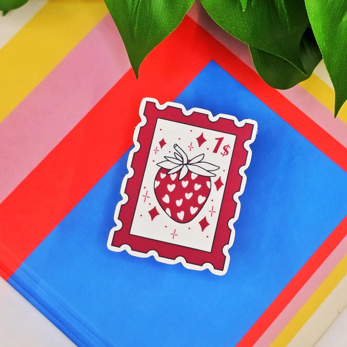Strawberry Stamp Sticker