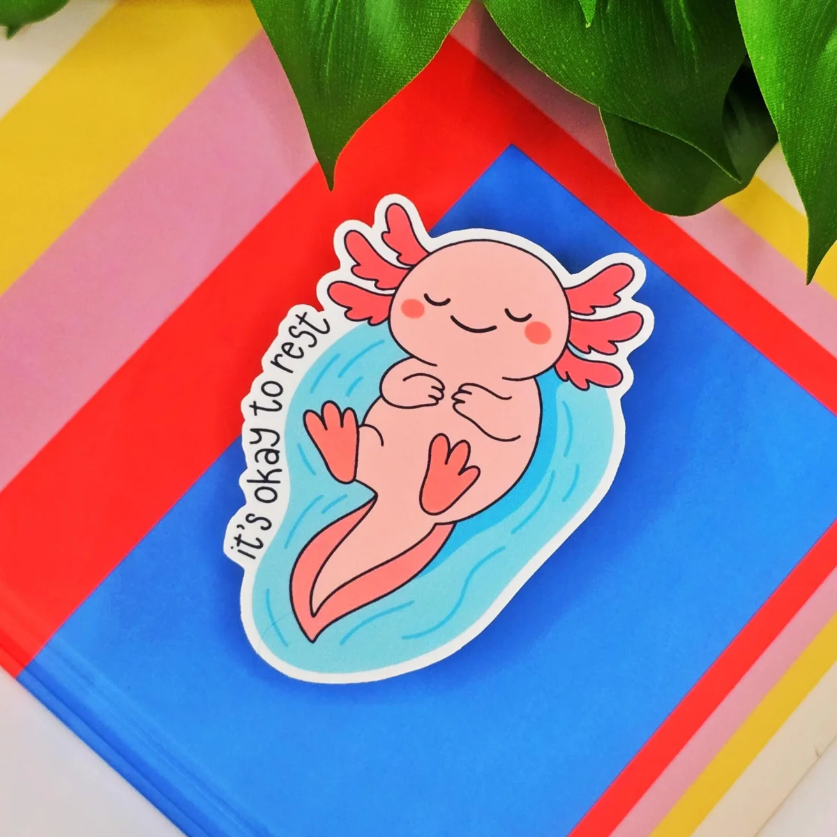 Cute Axolotl Vinyl Sticker