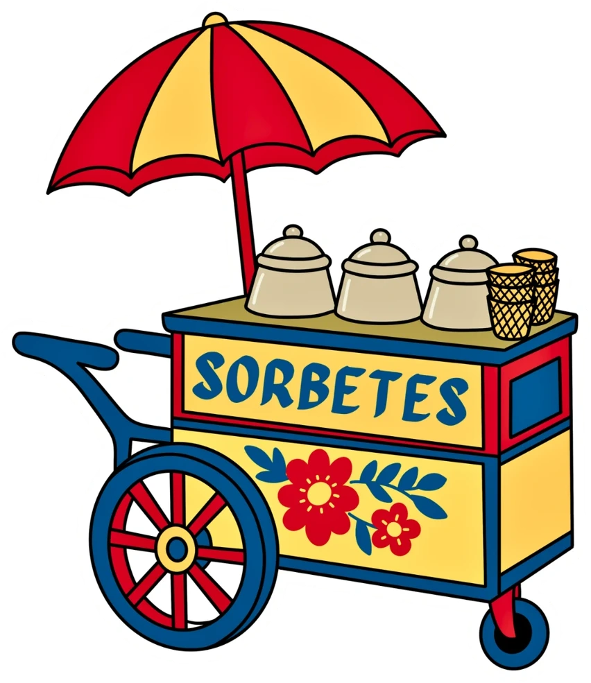 Filipino sorbetes cart artwork