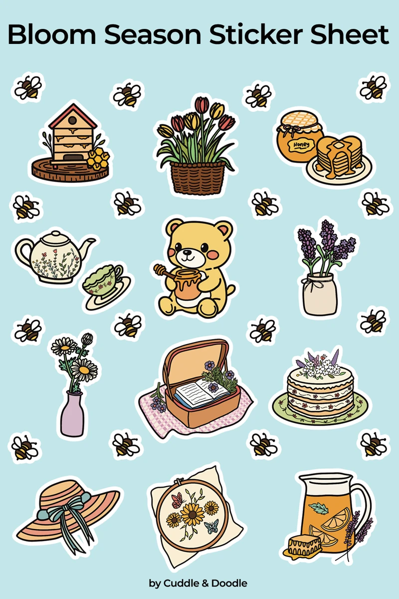 Bloom Season sticker sheet